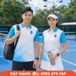 Áo đồng phục Pickleball trắng phối xanh dương mang phong cách tối giản, trẻ trung và dễ mặc. Chất liệu co giãn, thấm hút tốt, phù hợp luyện tập, thi đấu và đồng phục câu lạc bộ.