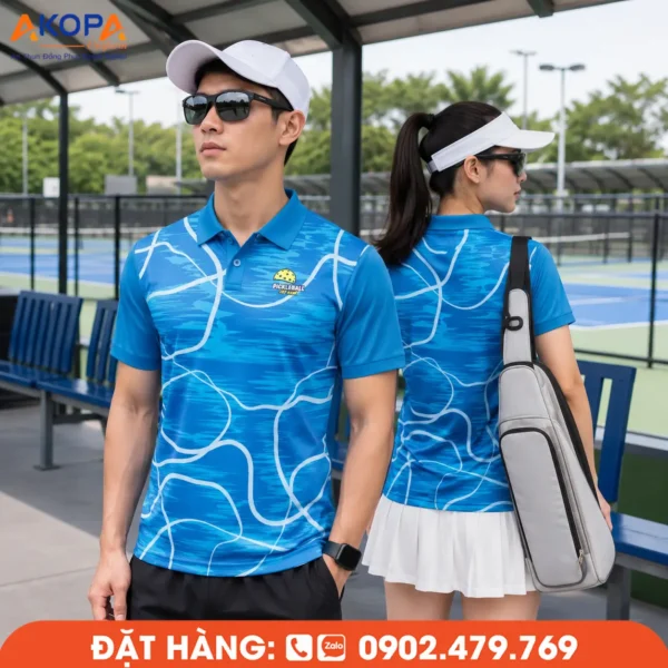 Áo Đồng Phục Pickleball Xanh Dương – PK072
