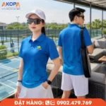 Áo Pickleball xanh dương trơn mang phong cách hiện đại, dễ phối đồ và phù hợp nhiều đội nhóm. Chất liệu co giãn, thoáng khí, giúp vận động thoải mái, là lựa chọn lý tưởng để may đồng phục Pickleball theo yêu cầu.