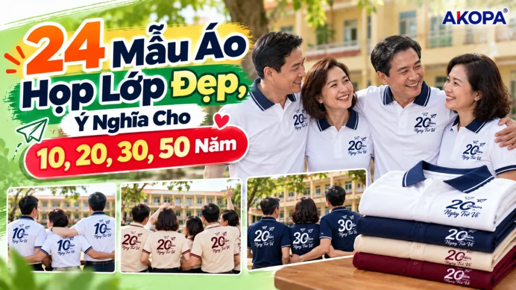 24 Mẫu Áo Họp Lớp Đẹp, Ý Nghĩa Cho 10, 20, 30, 50 Năm