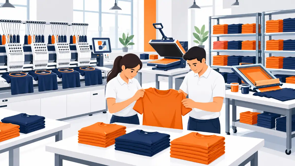Năng lực sản xuất xưởng in thêu áo đồng phục AKOPA