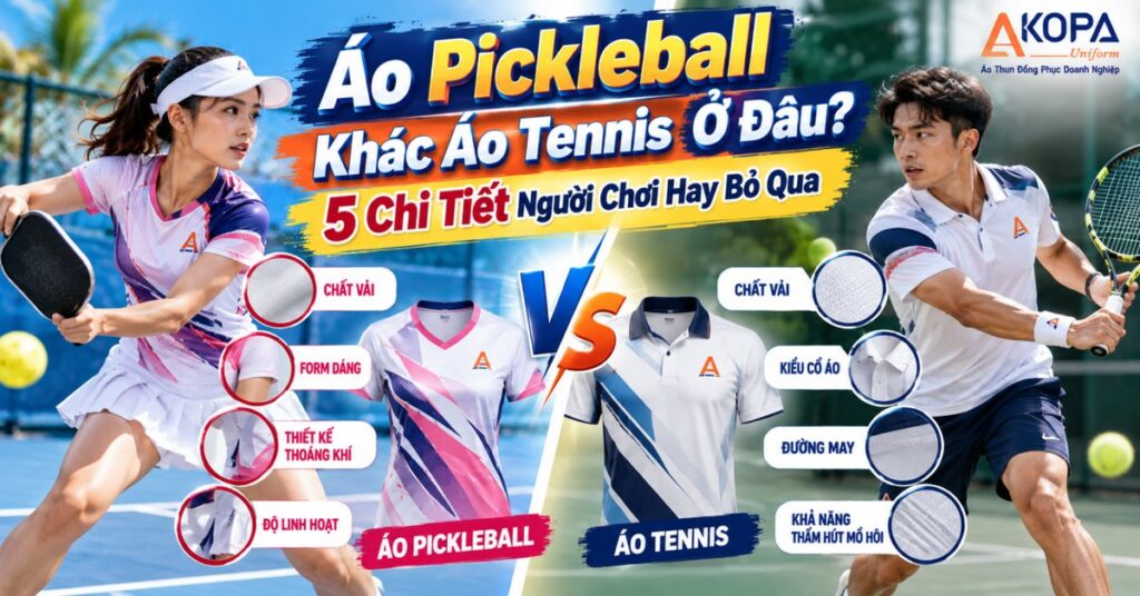 Áo Pickleball Khác Áo Tennis Ở Đâu? 5 Chi Tiết Người Chơi Hay Bỏ Qua