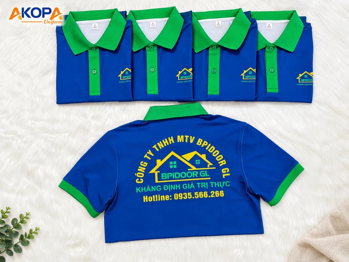 Bộ áo polo in 3D cho công ty nội thất – AKOPA