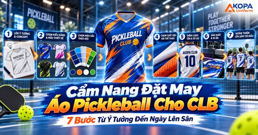 Cẩm Nang Đặt May Áo Pickleball Cho CLB: 7 Bước Từ Ý Tưởng Đến Ngày Lên Sân