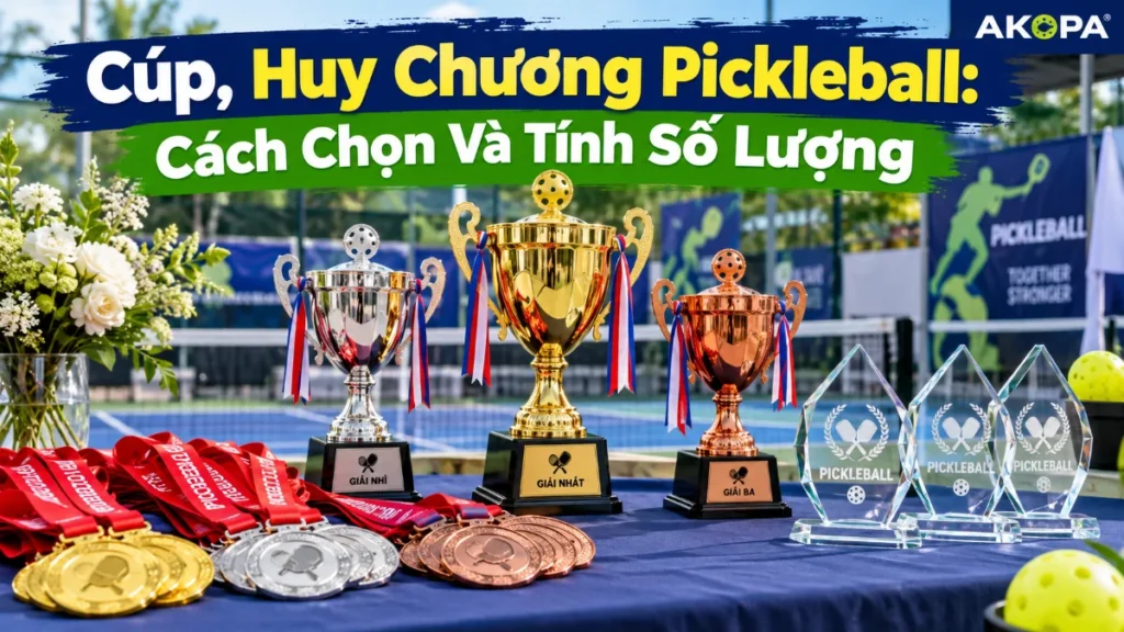 Ảnh bìa cúp, huy chương pickleball: cách chọn và tính số lượng – AKOPA