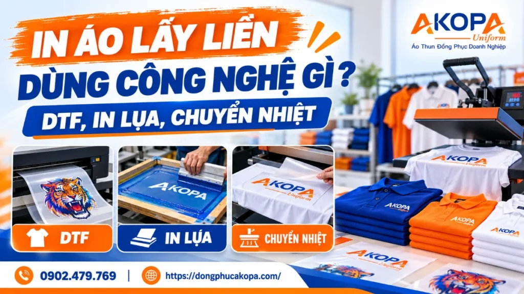 In Áo Lấy Liền Dùng Công Nghệ Gì? DTF, In Lụa, Chuyển Nhiệt – Cách Nào Ra Áo Trong 5 Giờ