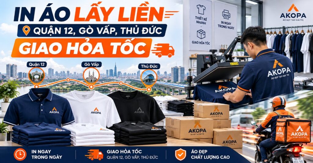 In Áo Lấy Liền Thủ Đức, Gò Vấp, Quận 12 – Ra Áo 5 Giờ, Giao Tận Công Ty