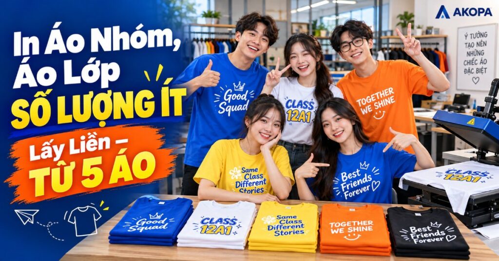In Áo Nhóm, Áo Lớp Số Lượng Ít Lấy Liền – Từ 5 Áo