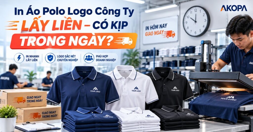 In Áo Polo Logo Công Ty Lấy Liền – Có Kịp Trong Ngày?