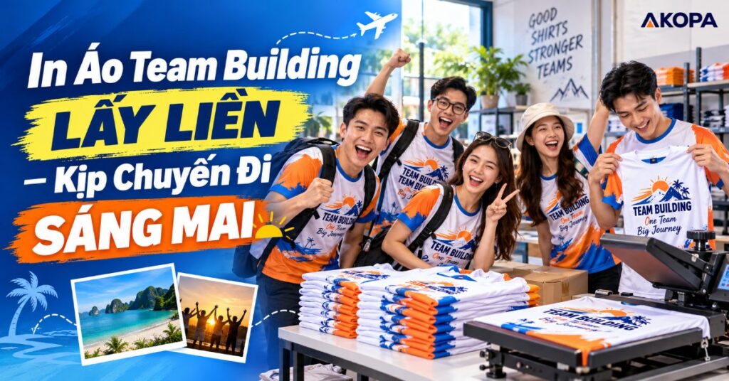 In Áo Team Building Lấy Liền – Kịp Chuyến Đi Sáng Mai