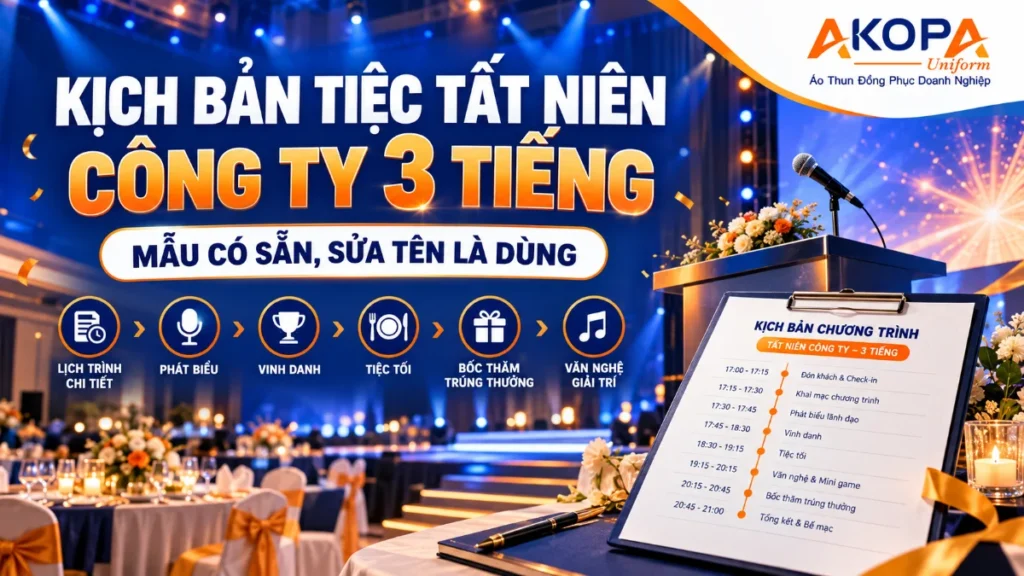 Kịch Bản Tiệc Tất Niên Công Ty 3 Tiếng: Mẫu Có Sẵn, Sửa Tên Là Dùng