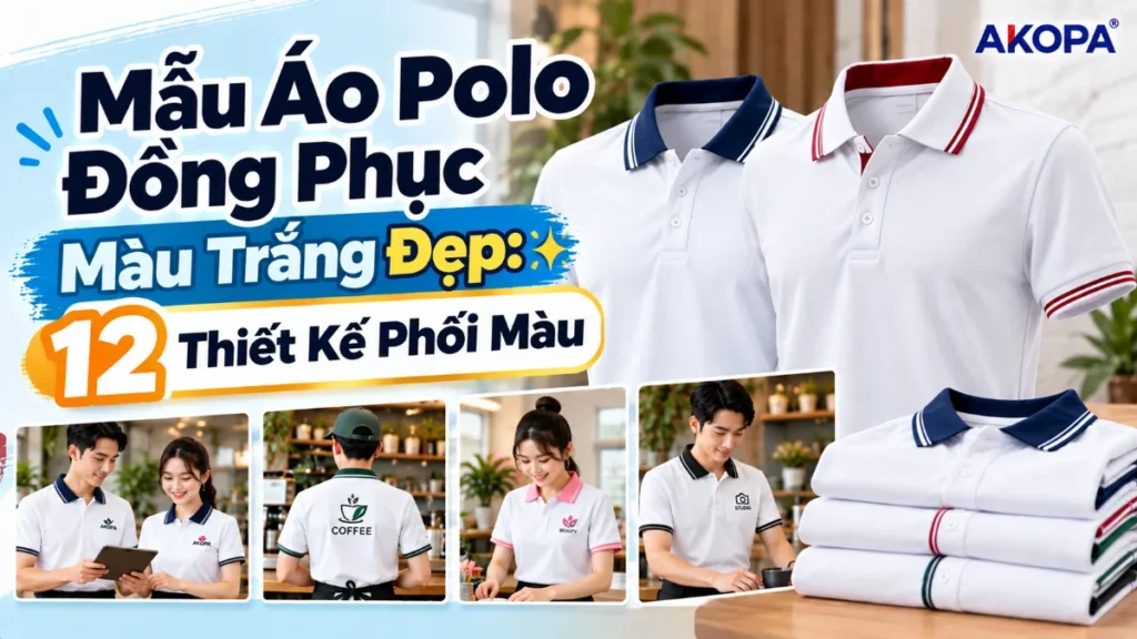 Mẫu Áo Polo Đồng Phục Màu Trắng Đẹp: 12 Thiết Kế Phối Màu
