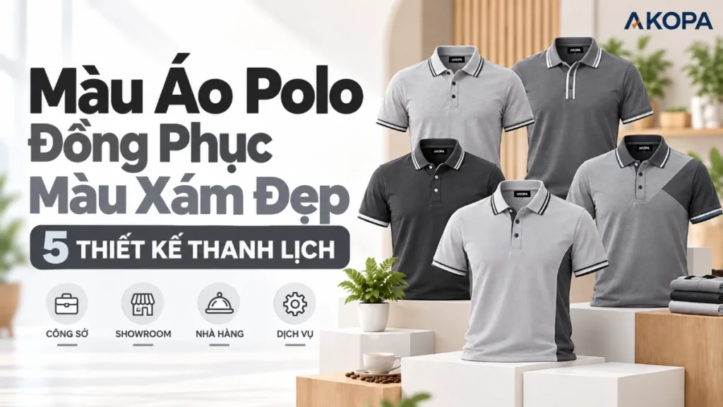 Mẫu Áo Polo Đồng Phục Màu Xám Đẹp: 5 Thiết Kế Thanh Lịch