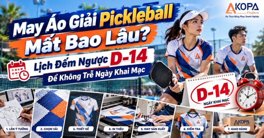 May Áo Giải Pickleball Mất Bao Lâu? Lịch Đếm Ngược D-14 Để Không Trễ Ngày Khai Mạc