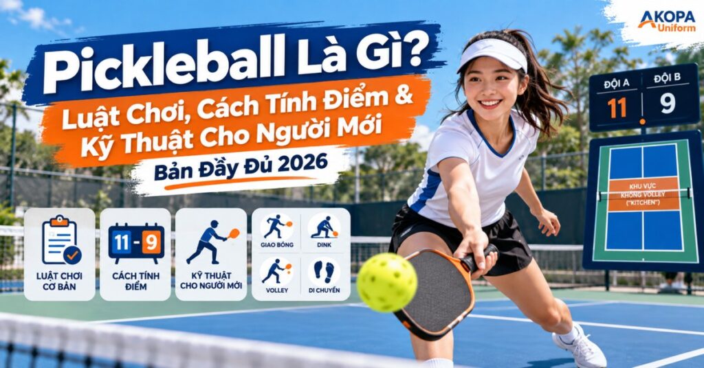 Pickleball Là Gì? Luật Chơi, Cách Tính Điểm & Kỹ Thuật Cho Người Mới (Bản Đầy Đủ 2026)