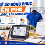 Thiết kế áo đồng phục miễn phí, vẽ lại logo và lên mockup tại AKOPA